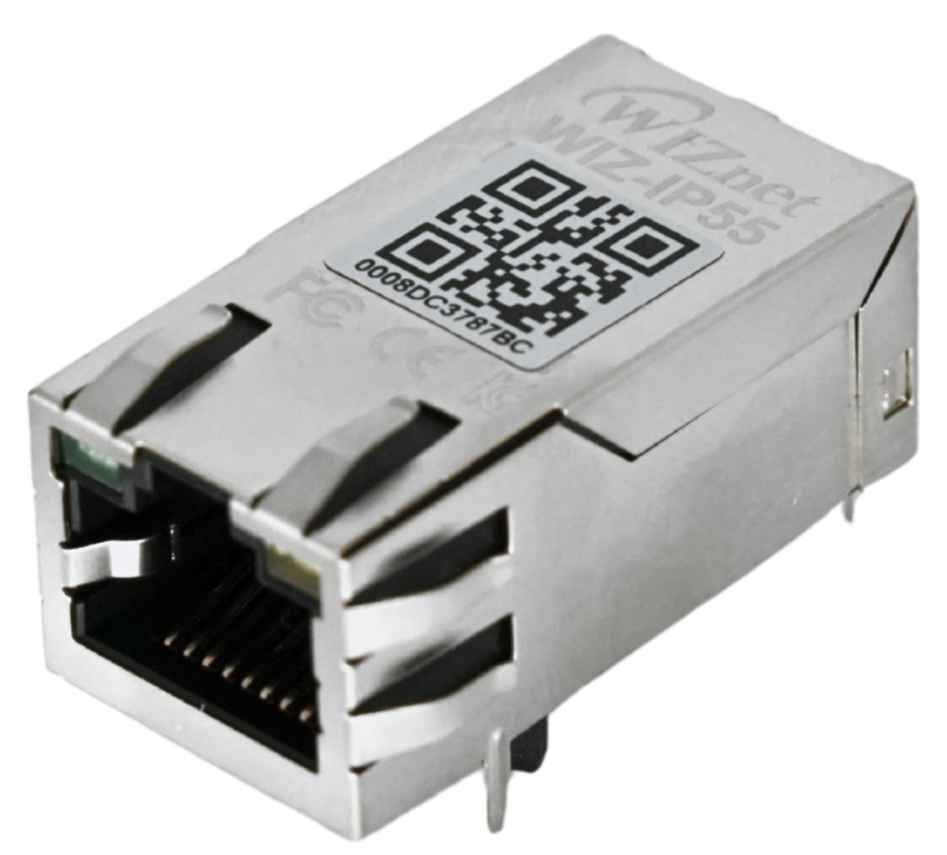 WIZnet WIZ-IP55 ethernet module in MAG-JACK form factor