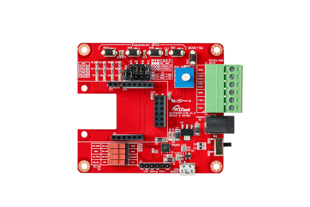 WIZnet WIZ750SR-485-EVB base board without module